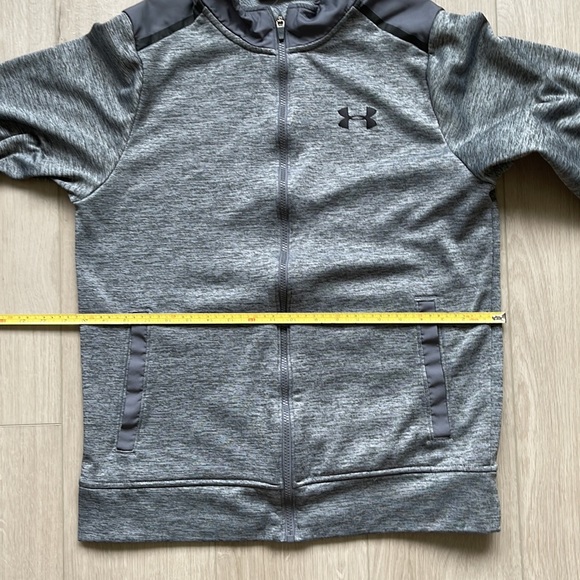 Under Armour Cold Gear Mens Full Zip Jacket Size SM/P/ CH Loose Gray - Picture 10 of 11